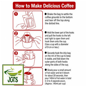 Key Coffee Grand Taste Mocha Blend Drip Coffee - Instructions how to brew Key coffee (E)