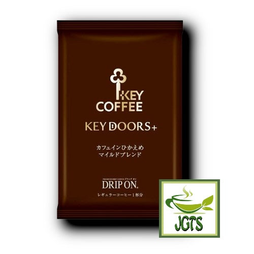 Key Coffee KEY DOORS Drip On Low Caffeine Mild Blend - Individually wrapped drip coffee filter packet