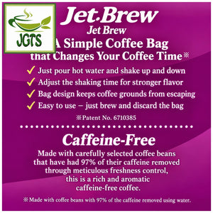 Key Coffee KEY DOORS JET BREW Drip Coffee Decaffeinated Blend - A convenient coffee bag for anytime (E)