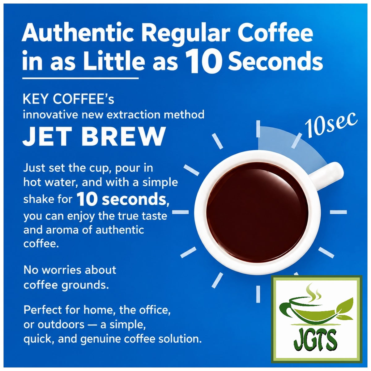 Key Coffee KEY DOORS JET BREW Drip Coffee Original Blend - Innovative system to jet bre coffee in 10 secomnds (E)