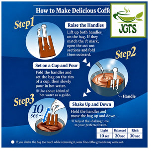 Key Coffee KEY DOORS JET BREW Drip Coffee Original Blend - Instructions to jet brew key coffee filter packets (E)