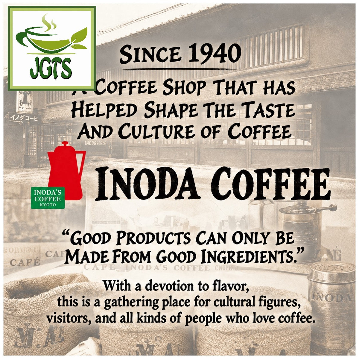 Key Coffee Kyoto Inoda Coffee Original Blend Ground Coffee - Inoda coffee since 1940 (E)