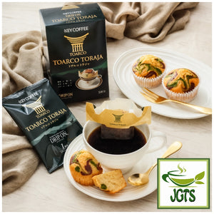 (Key Coffee) - Drip on Toarco Toraja 5 Pack - Package and drip coffee brew in a cup