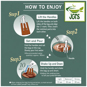 (Key Coffee) - KEY DOORS JET BREW Original Blend Drip Coffee - Instructions how to brew (E)
