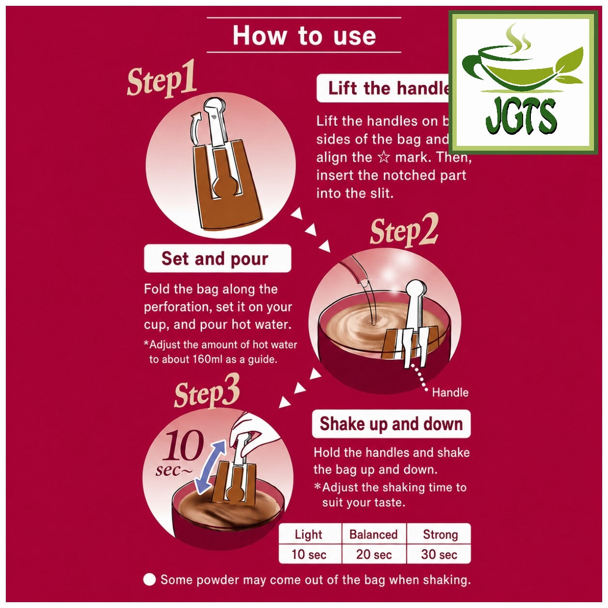 (Key Coffee) - KEY DOORS JET BREW Seasonal Blend Drip Coffee- Instructions how to brew (E)