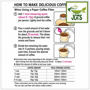 (Key Coffee) - Toraja Blend Coffee Beans - How to drip brew instructions (E)
