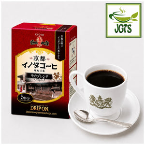 (Key Coffee) Drip On Kyoto Inoda Coffee Mocha Blend - Box and coffee served hot