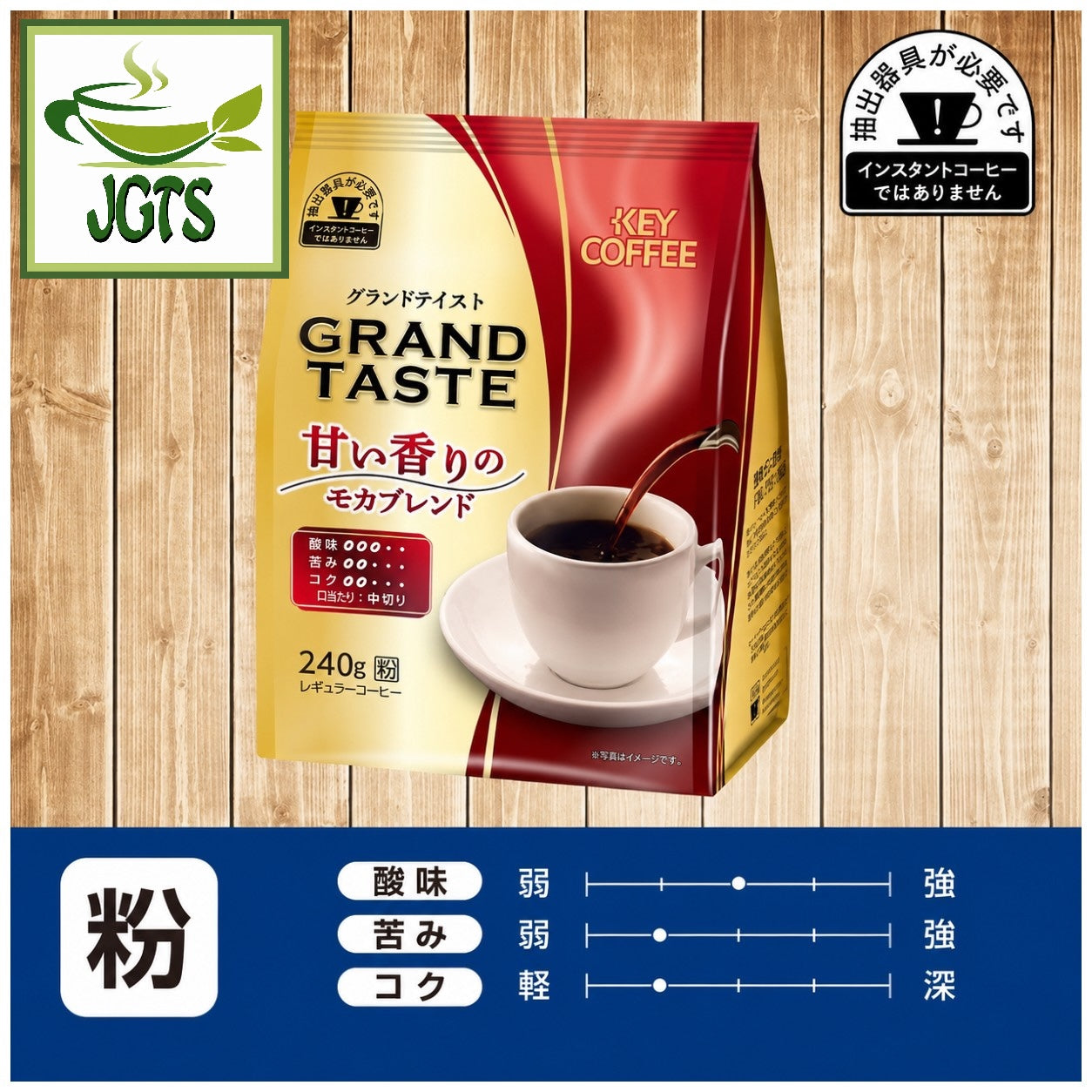 (Key Coffee) Grand Taste Mocha Blend Ground Coffee - Blend Coffee flavor chart
