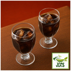 (Key Coffee) Grand Taste Mocha Blend Ground Coffee - cold iced Coffee in two glasses