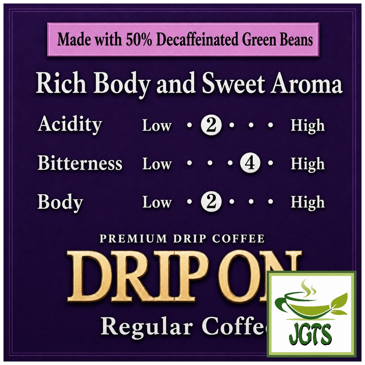 (Key Coffee) KEY DOORS Drip On Caffeine Half - Flavor chart (E)