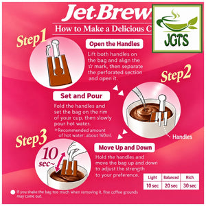 (Key Coffee) KEY DOORS JET BREW Drip Coffee Ethiopia Mocha - Instructions to jet brew key coffee filter packets (E)