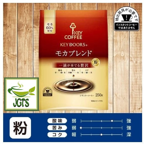 (Key) Coffee KEY DOORS Ground Coffee Mocha Blend - Flavor chart