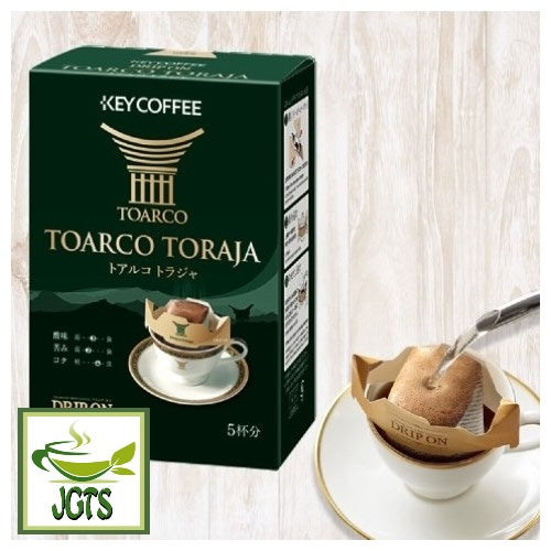 Key coffee Drip on Toarco Toraja 5 Pack - Package with drip on filter in cup