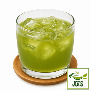 Kunitaro Kakegawacha with Matcha Tea Bags - Served cold over ice in glass