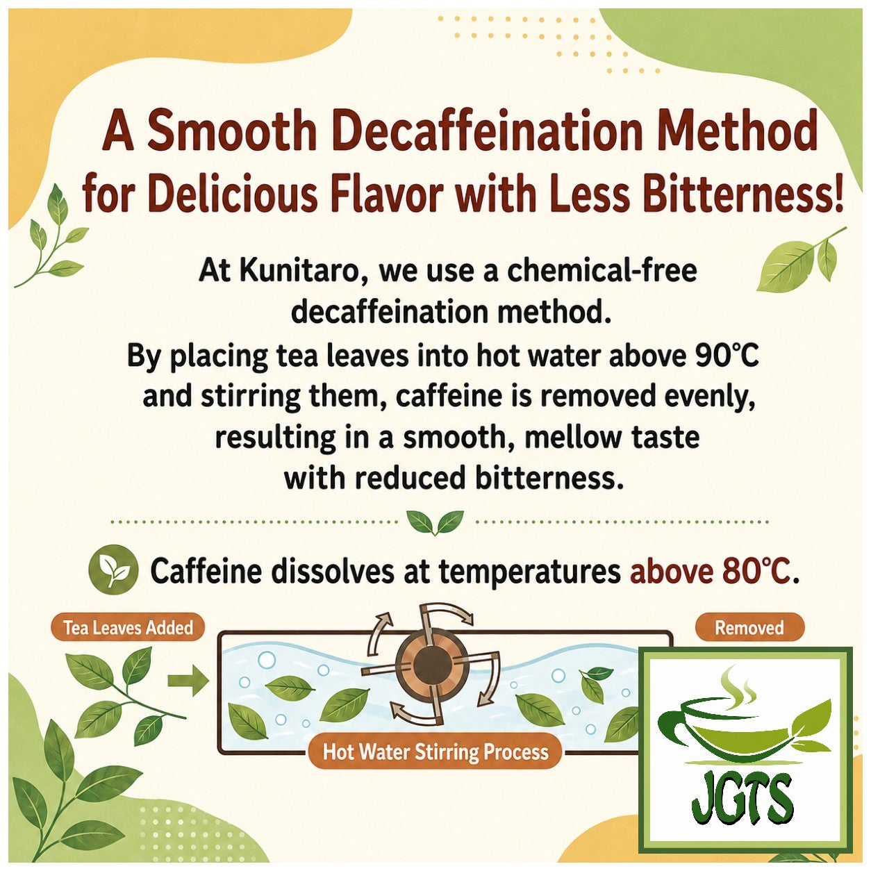 Kunitaro Moomin Decaffeinated Green Tea Bags - A Smooth Decaffeination Method for Delicious Flavor with Less Bitterness (E)