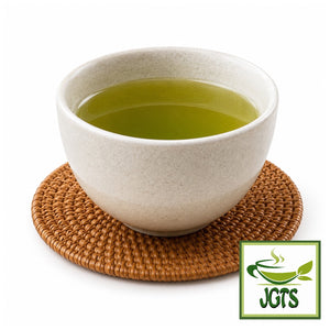 Kunitaro Uji Matcha Green Tea Bags (Value Pack) - Served hot in white cup