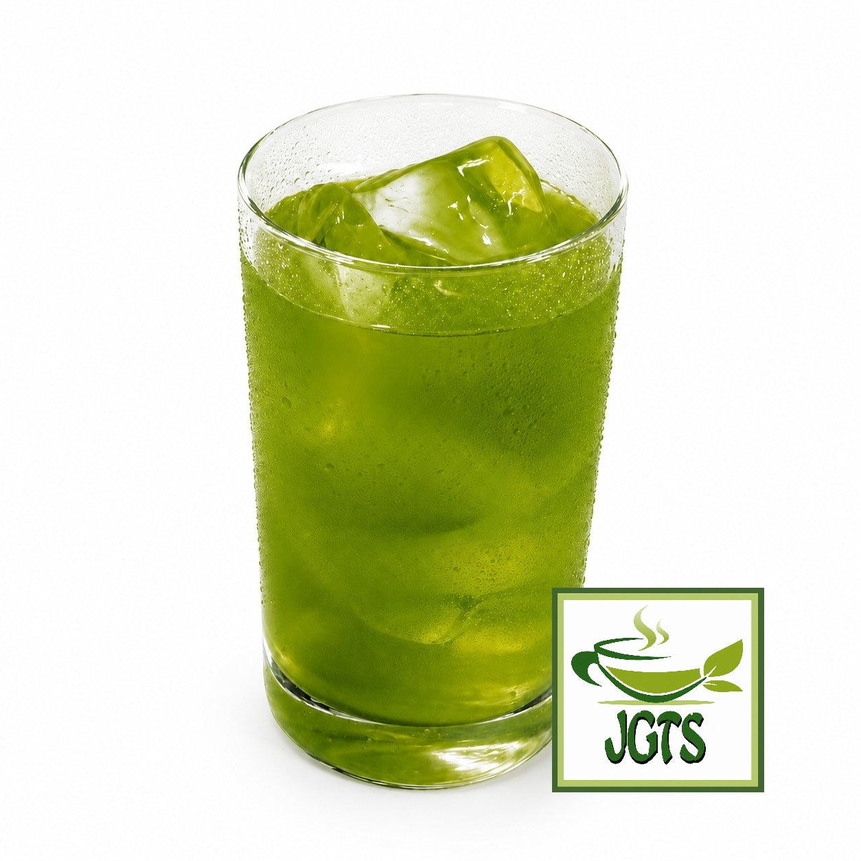 (Kunitaro) - Delicious Caffeine-less Deep Steamed Instant Tea - Brewed Cold with Ice in Glass