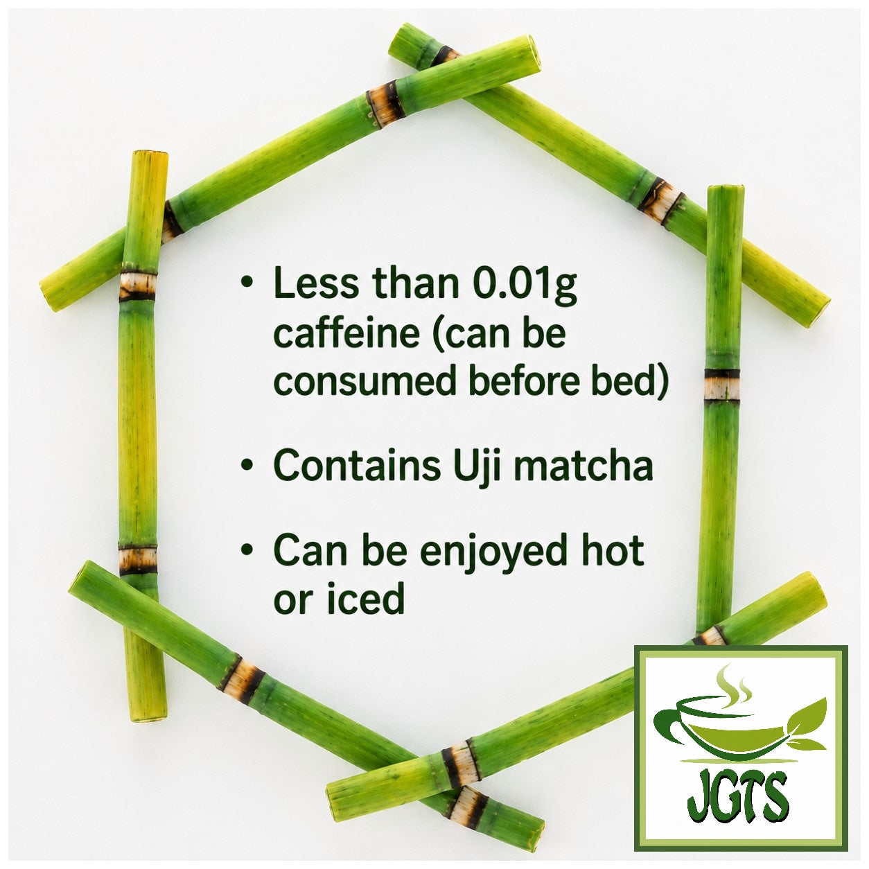 (Kunitaro) Delicious Caffeine-less Deep Steamed Instant Tea  - Caffeine-less Green tea hot or cold (E)
