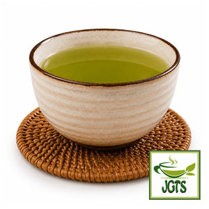 (Kunitaro) Fragrant Brown Rice Tea Bags - Served hot in a tea cup