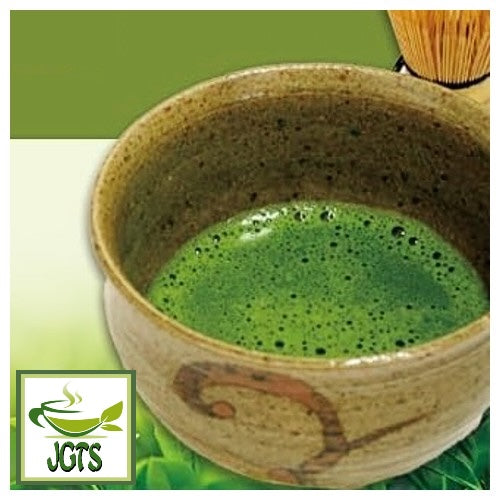 Kyoto Chanokura Organic Matcha - Whisked in matcha bowl