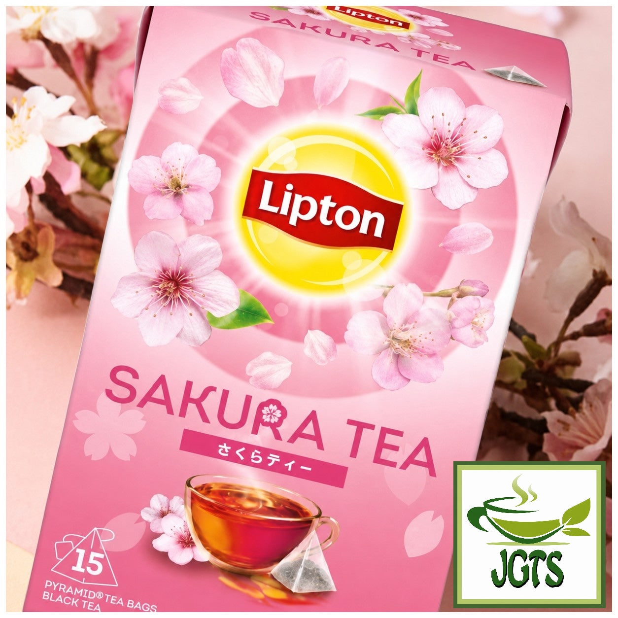 (Lipton) Sakura Tea Japan Limited Blend - Package with sakura