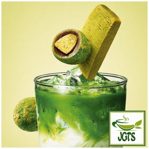(Lotte) . Premium Ghana Sable Chocolate Deep Uji Matcha - Box image matcha latte