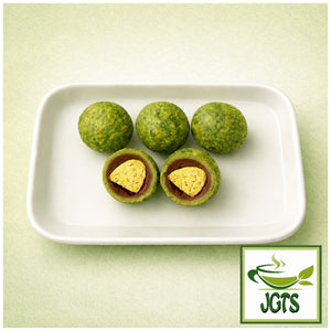 (Lotte) . Premium Ghana Sable Chocolate Deep Uji Matcha - Served on plate