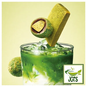 (Lotte) Premium Ghana Sable Chocolate Deep Uji Matcha - Box image matcha latte