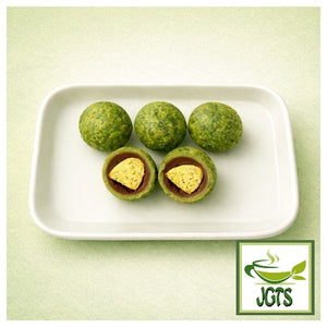 (Lotte) Premium Ghana Sable Chocolate Deep Uji Matcha - Served on plate