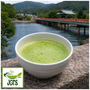 (Maruko) - Japanese Time Uji Matcha - matcha whisked in bowl in Uji