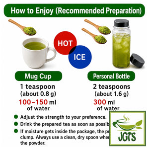 (Maruyama) - Green Tea with Gyokuro - Instructions to prepare green tea (E)