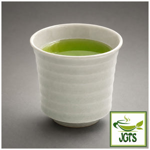 (Maruyama) - Seicha Organic Green Tea Powder with Matcha - Brewed in white cup