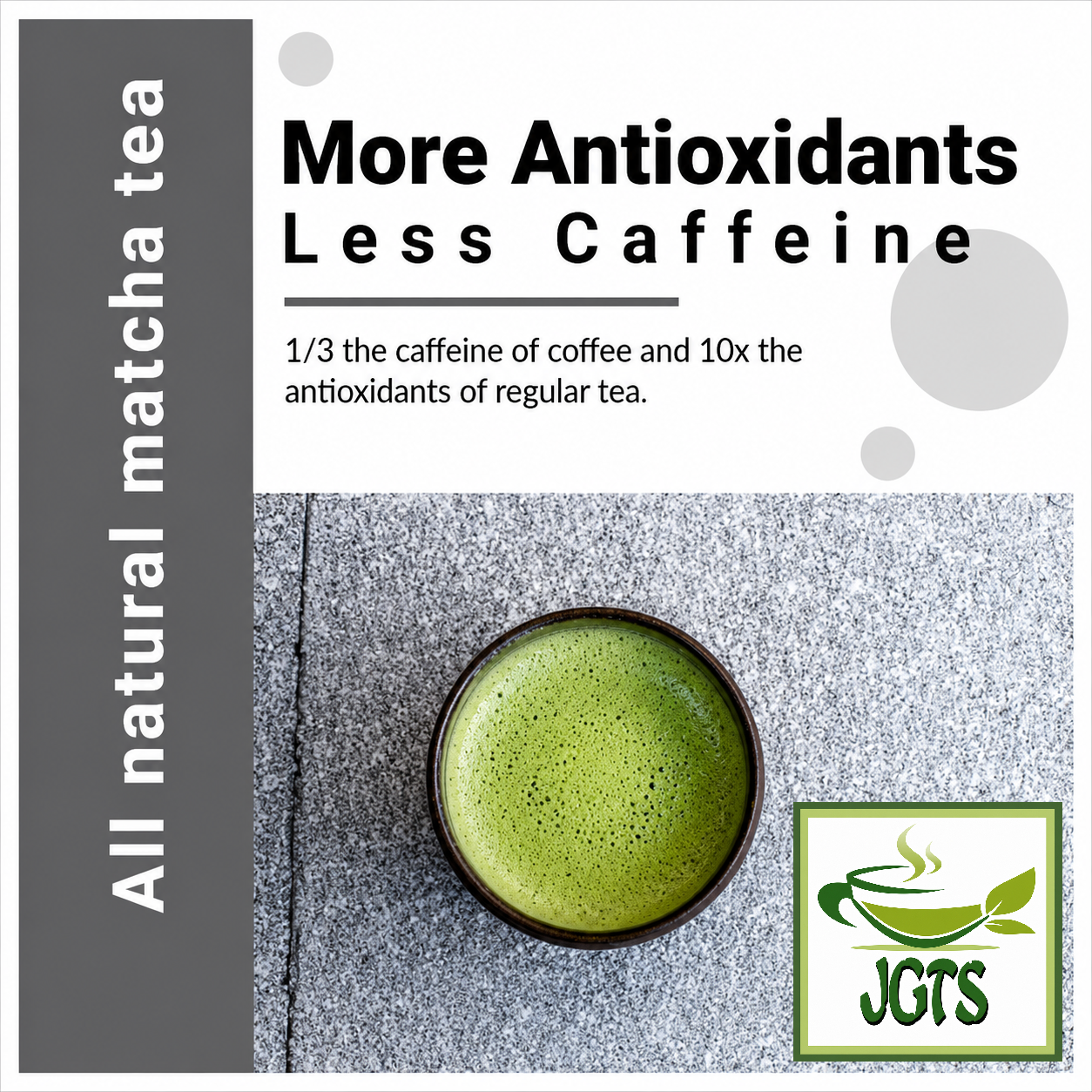 Matcha Moon Kyoto Uji Matcha Pure Zen (Premium Ceremonial Grade) - 1/3 the caffeine of coffee and 10x the antioxidants of regular tea. 