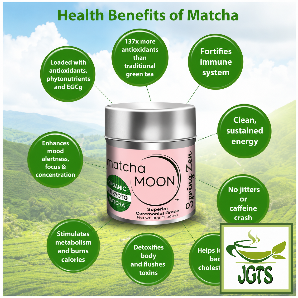 Matcha Moon Spring Zen (Superior Ceremonial Grade) - Benefits of Matcha 