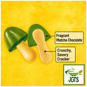 Meiji . Kinoko No Yama Matcha Chocolate - Matcha Chocolate cookie information (E)