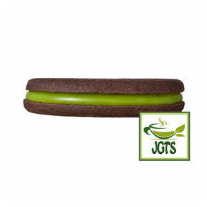 Meiji Dark Chocolate and Matcha Chocolate Sandwich - side view