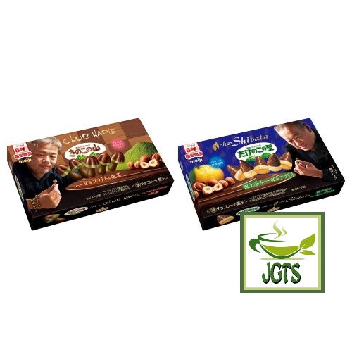 Meiji Kinoko no Yama Club Harie Hazel Praline & Matcha. - Two new Meiji chocolates