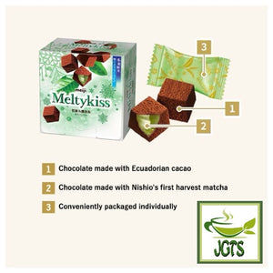 Meiji Melty Kiss First Picked Dark Matcha (Seasonal) - 3 Points matcha chocolate