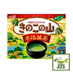 Meiji Mushroom Bamboo Shoot Matcha - Kinoko no Yama matcha biscuits