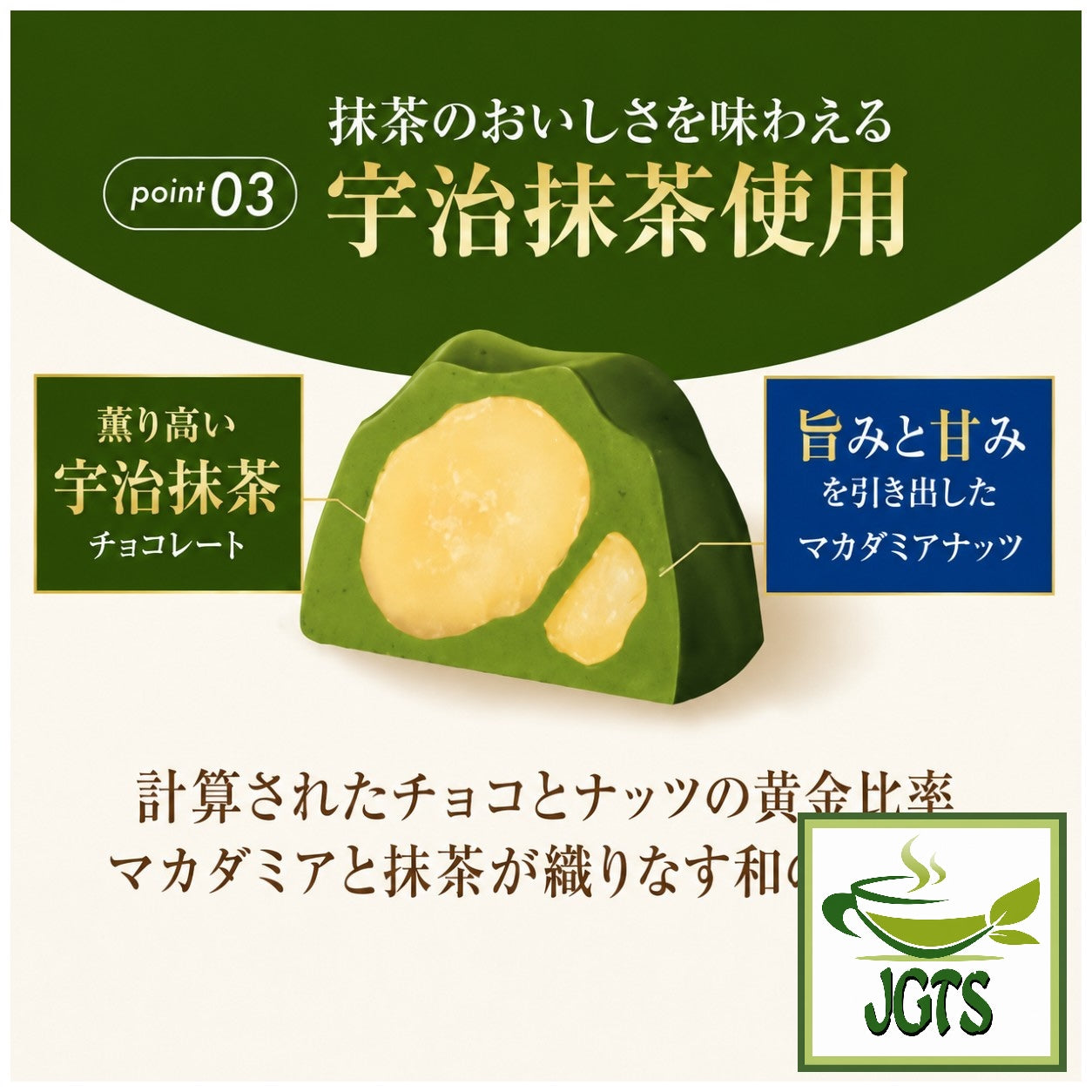 (Meiji) - Macadamia Rich Matcha - Popint Three
