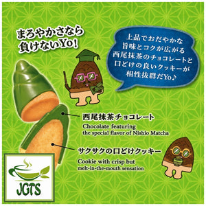 (Meiji) - Mushroom Bamboo Shoot Matcha - Matcha biscuits and cookies 2