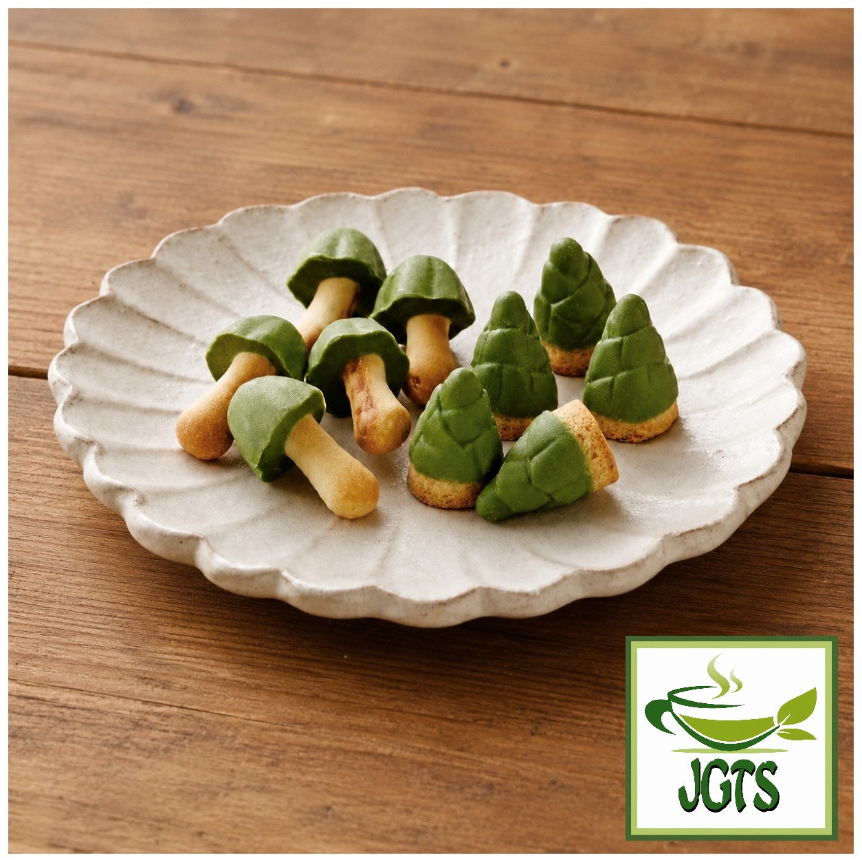 (Meiji) - Mushroom Bamboo Shoot Matcha - Served on plate
