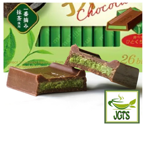 (Meiji) Matcha Chocolate - Close Up View Matcha Chocolate