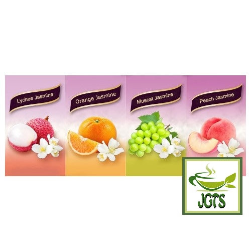 Meito Sangyo Stick Mate Jasmine Tea Assortment - Four Jasmine and fruit flavors (E)