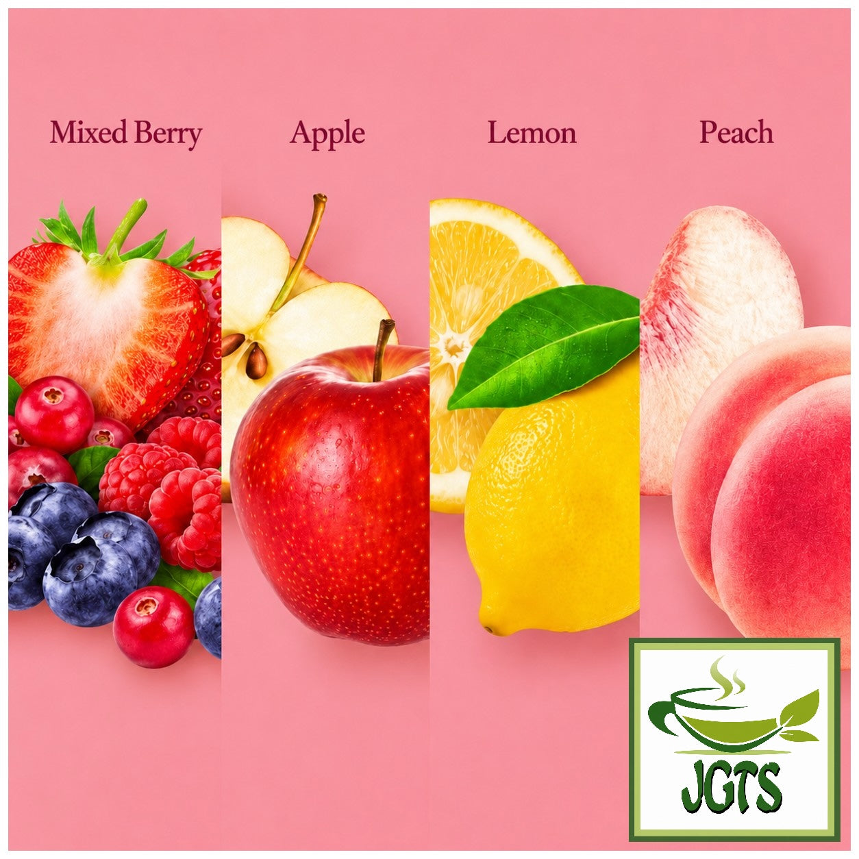 (Meito Sangyo) - Stick Mate Fruit Tea Assortment - Lemon Peach Mixed Berry Apple Flavors (E)