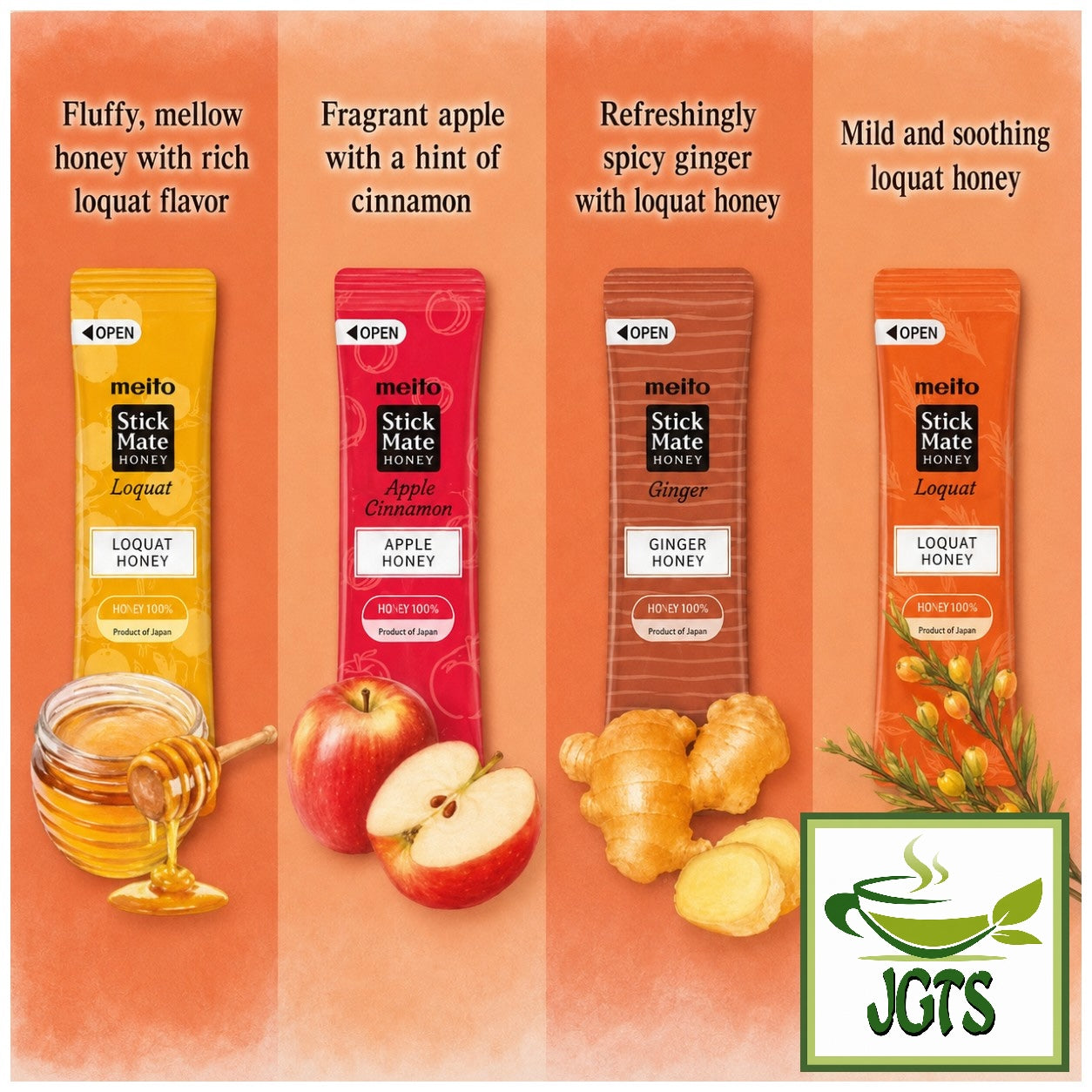 (Meito Sangyo) - Stick Mate Rooibos Tea Assortment - Stick typr 4 flavors (E)
