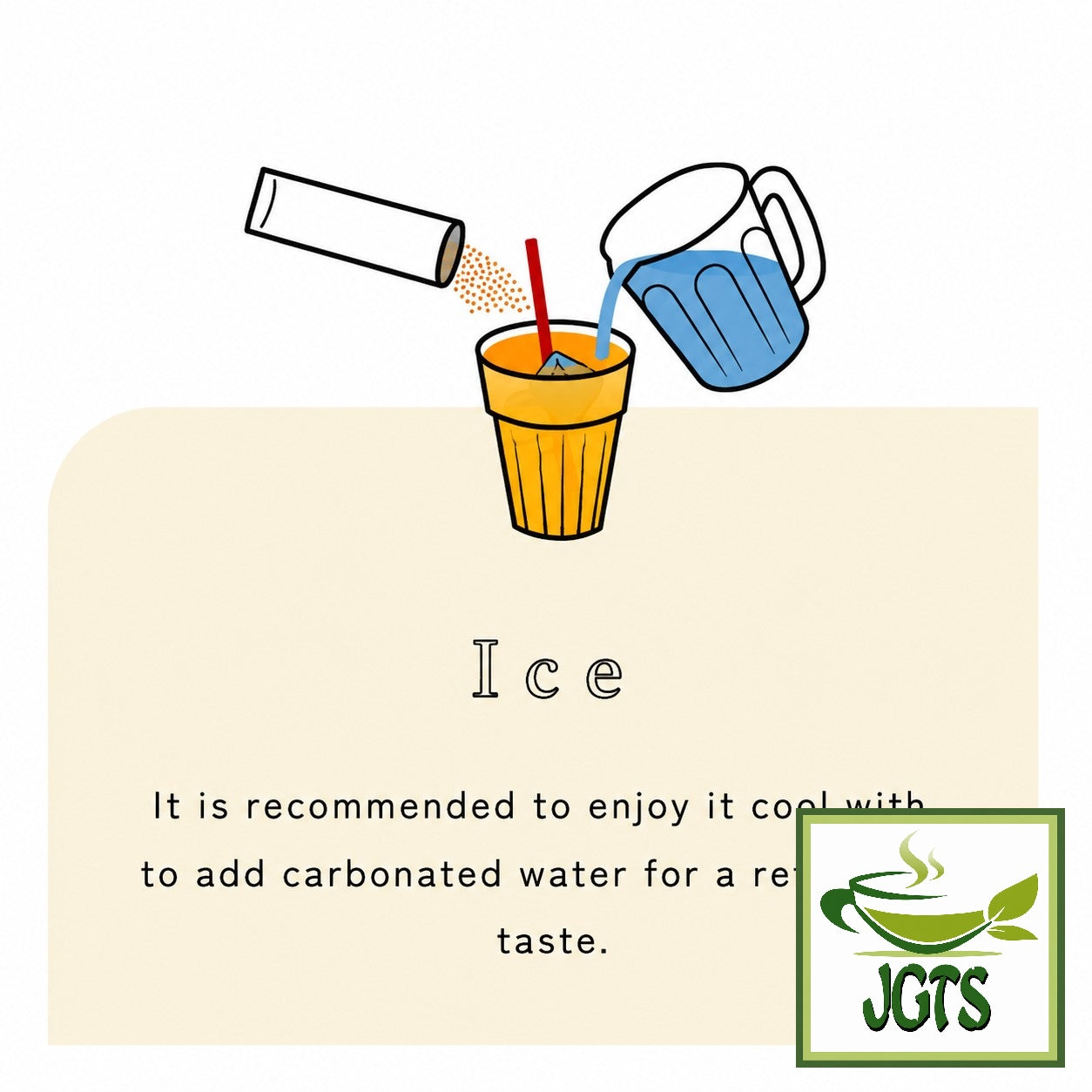 (Meito Sangyo) - Stick Mate Tea Latte Assortment - Instructions for brewing cold