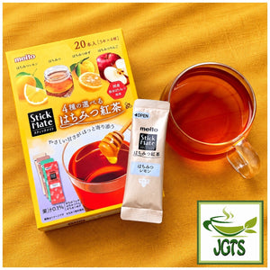 (Meito) Stick Mate Honey Black Tea Assortment - Box with stick and brewed tea