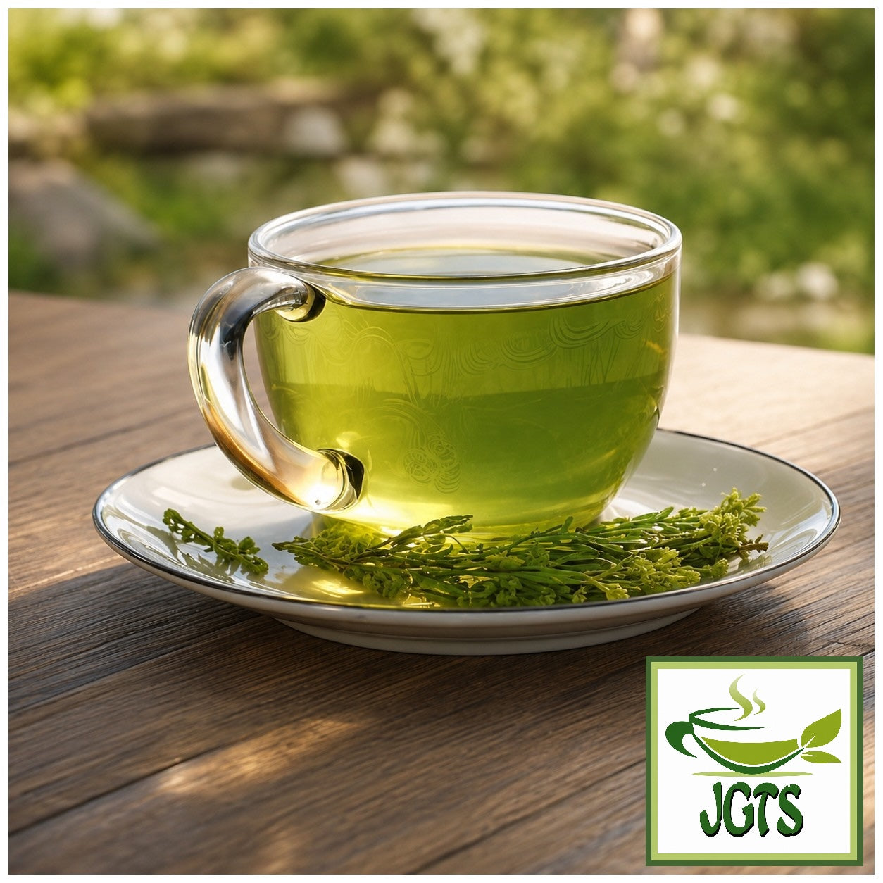 (Mizusouen Honpo) Organically Grown Powdered Green Tea - Fresh brewed in a glass