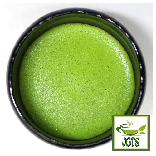 Morihan Uji Matcha - Matcha whisked in black matcha bowl